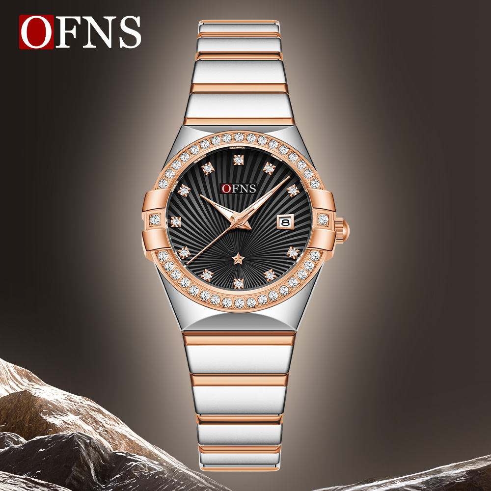 Luxury Watch Store - OFNS جديد 1569 ساعة كوارتز نسائية