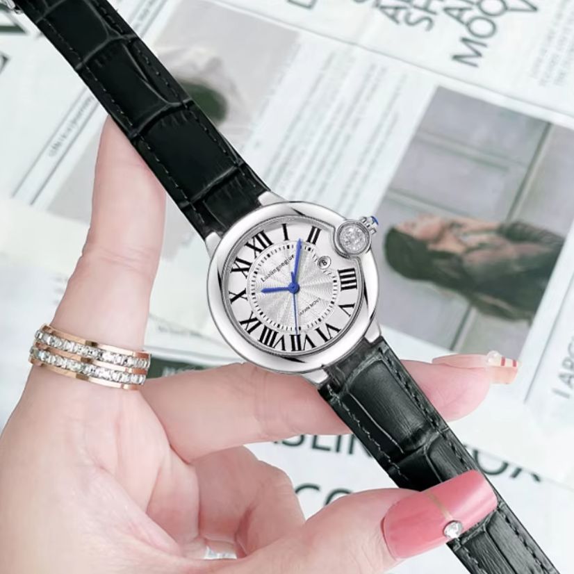 Luxury Watch Trading - ساعة يد نسائية كوارتز أنيقة وعصرية،