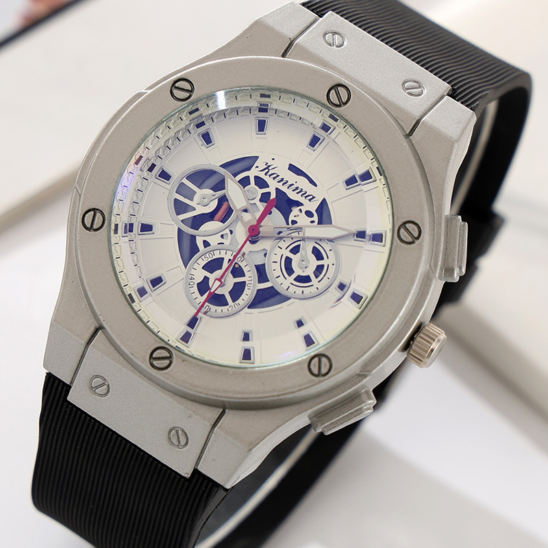 Luxury Watch Store - الرجال الفولاذ المقاوم للصدأ سيليكون حزام