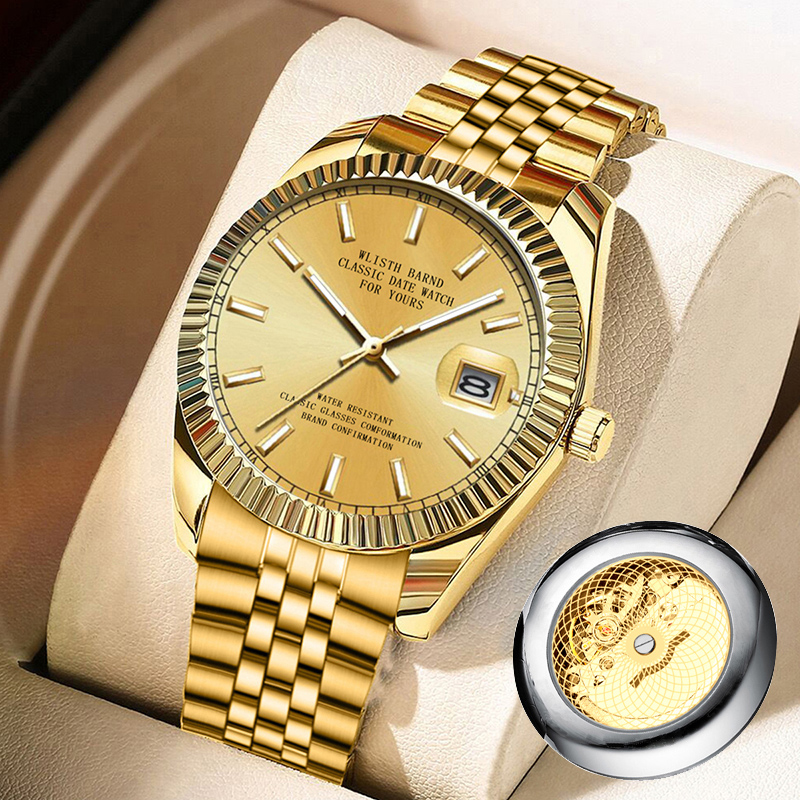 Luxury Watch Trading - ساعة كوارتز ميكانيكية للرجال ، مشبك