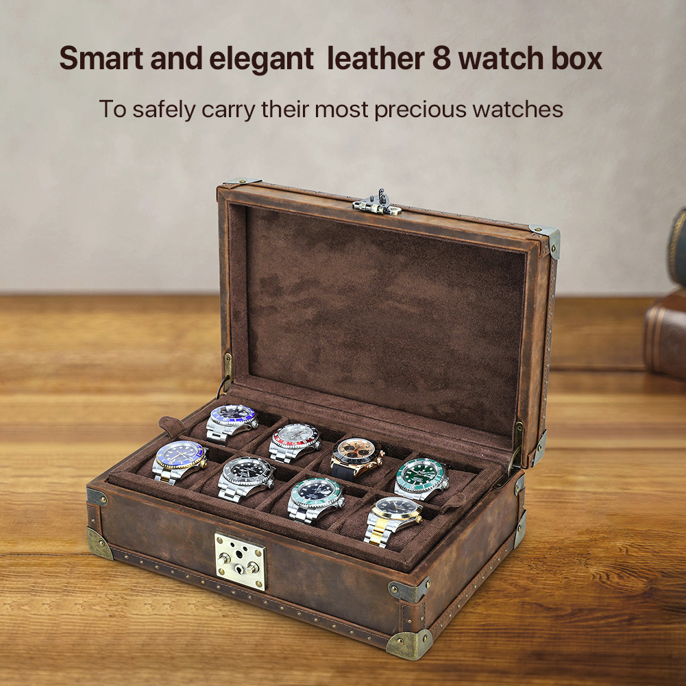 علبة ساعة فاخرة من الجلد الطبي - مراجعة Luxury Watch E Jewellery وسعره