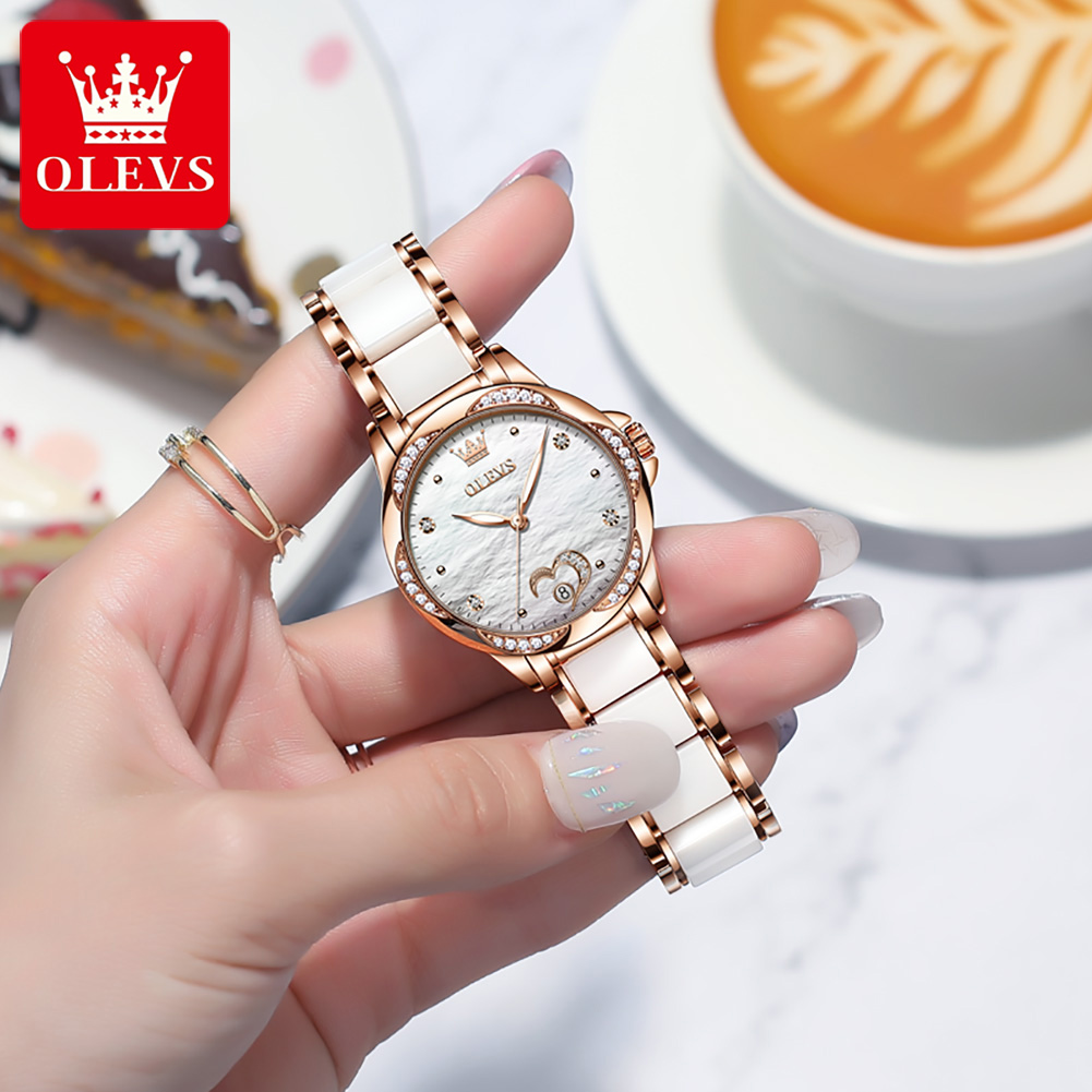 OLEVS 6631 ساعة نسائية ميكانيك - مراجعة Open Heart Watch وسعره