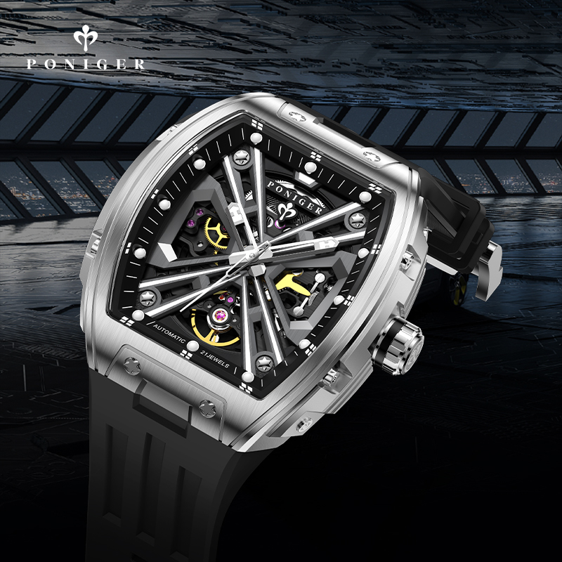 ساعة رجالية ميكانيكية أوتوماتي - مراجعة Luxury Watch On Rubber Strap وسعره