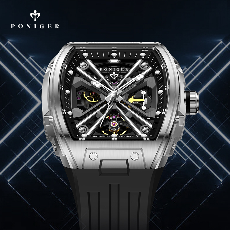 ساعة رجالية ميكانيكية أوتوماتي - مراجعة Luxury Watch On Rubber Strap وسعره