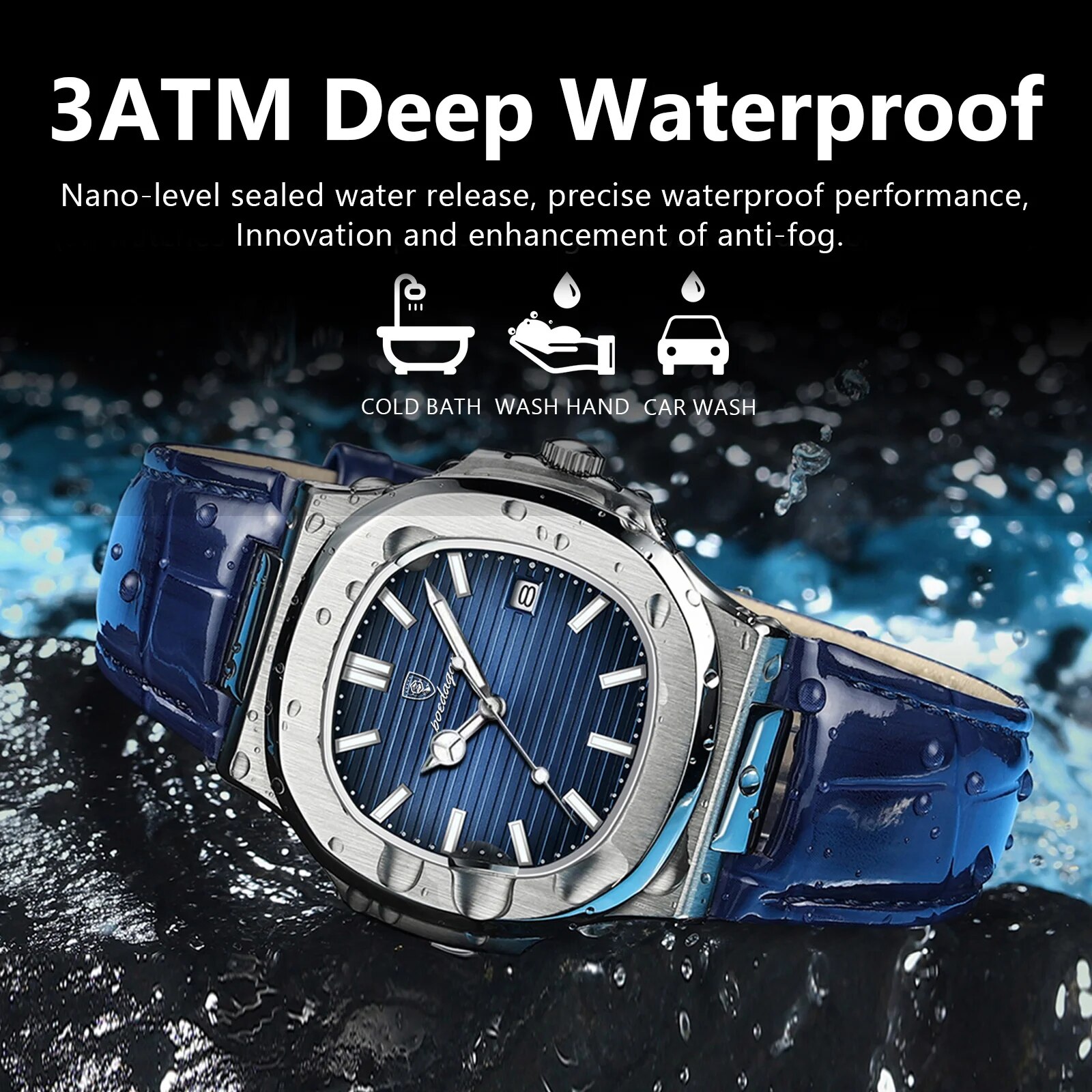 POEDAGAR أفضل ساعة رجالية مربع - مراجعة Luxury Watch Organizer For Men وسعره