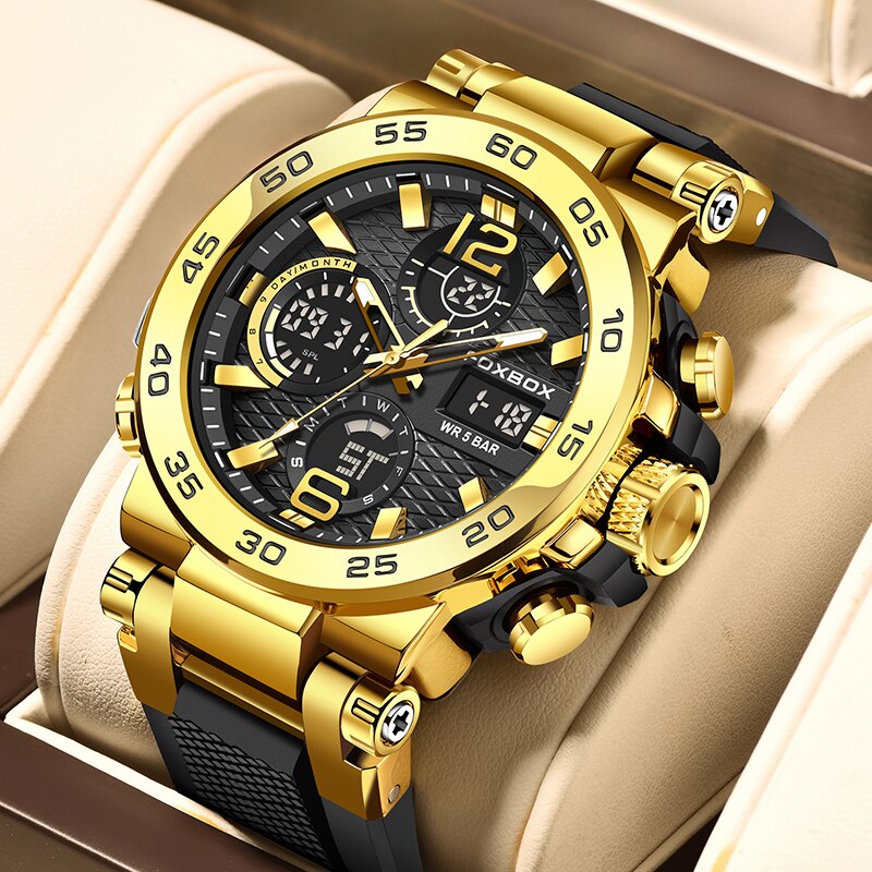 FOXBOX-مقاوم للماء ساعة عمل لل - مراجعة Luxury Watch Organizer For Men وسعره
