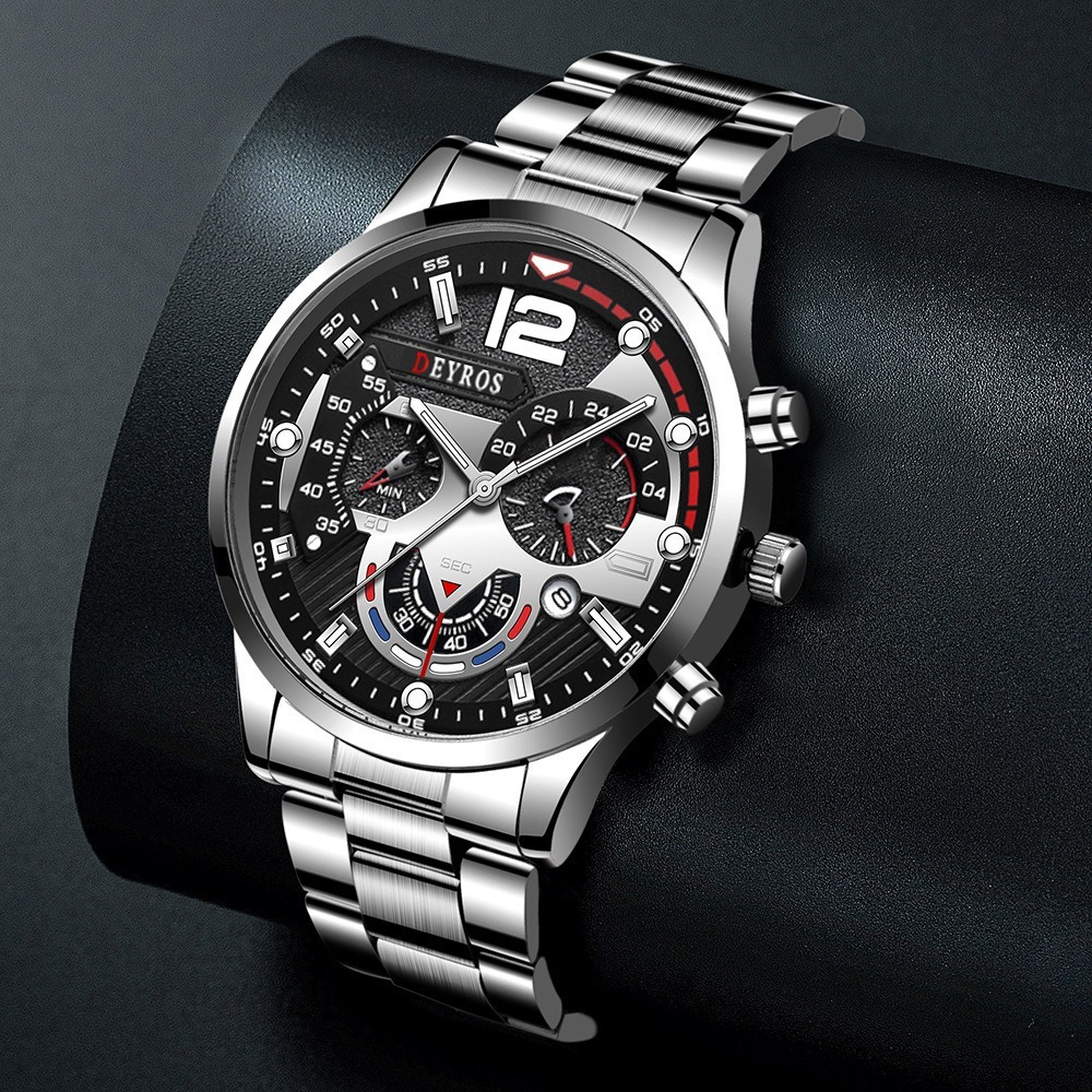 2 قطعة ساعة كوارتز سوداء فاخرة - مراجعة Luxury Watch Organizer For Men وسعره
