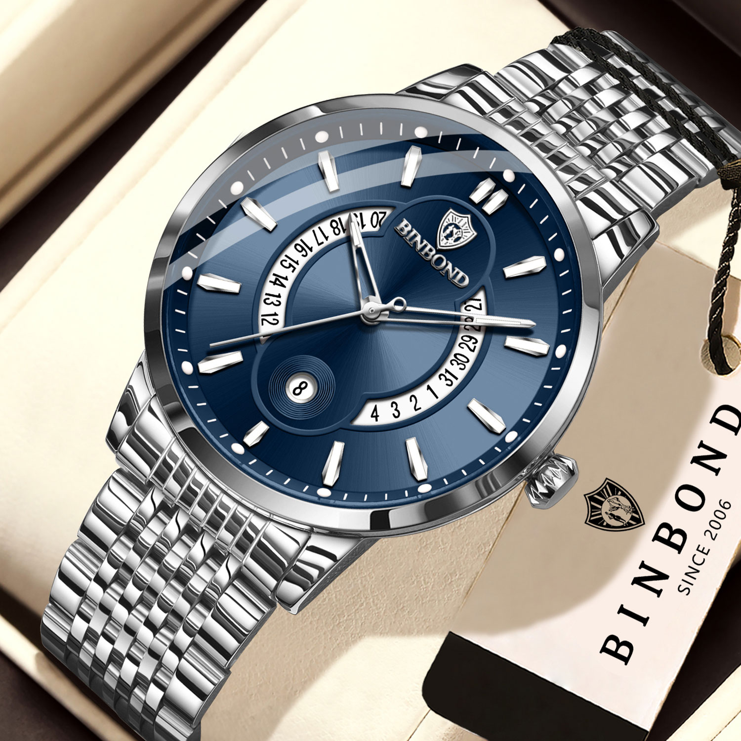 ساعة يد رجالية أصلية من BINBON - مراجعة Luxury Watch Organizer For Men وسعره