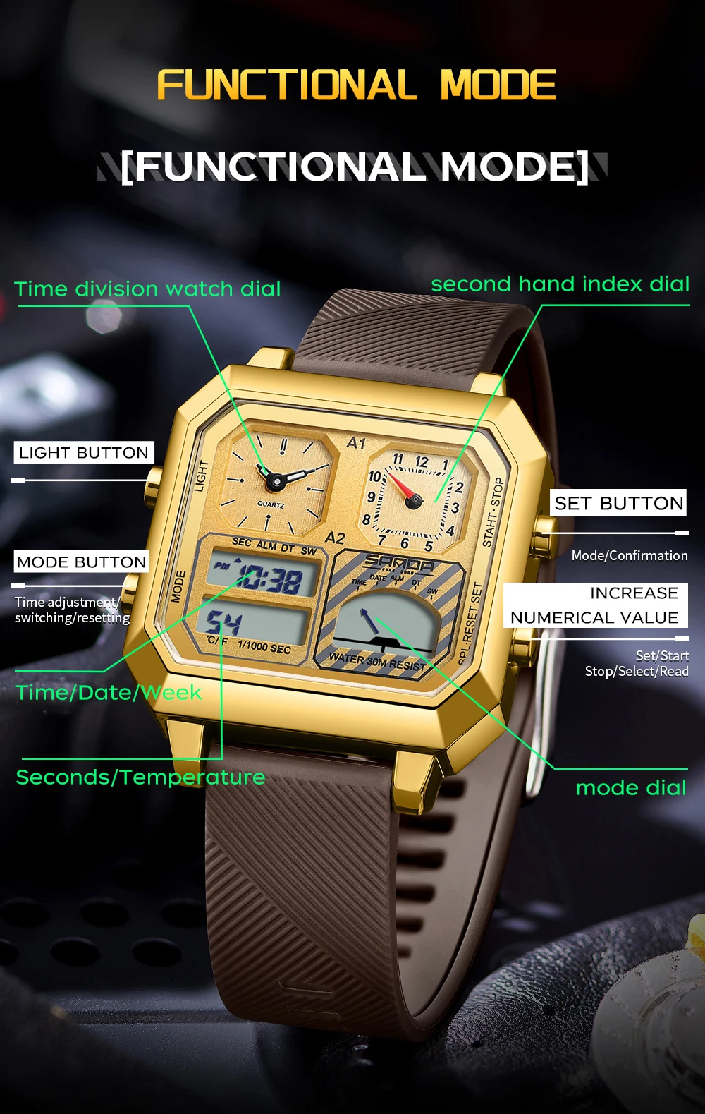 ساندا-إلكترونية للرجال ، علامة - مراجعة Luxury Watch Store وسعره